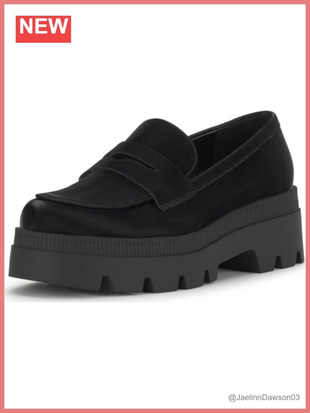 Platform Loafer Shoes for Women Block Heel Round Toe Sateen